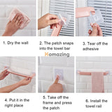 Towel Holder Rack Wall Mounted