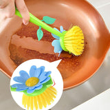 Sunflower Cleaning Brush With Long Handle