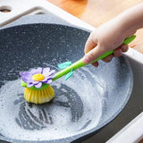 Sunflower Cleaning Brush With Long Handle