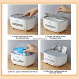 Creative Tissue Box & Remote Organizer