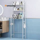 Over The Commode Iron Organizer Bathroom Shelf