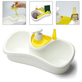 Sponge Holder And Soap Dispenser Sink Organizer