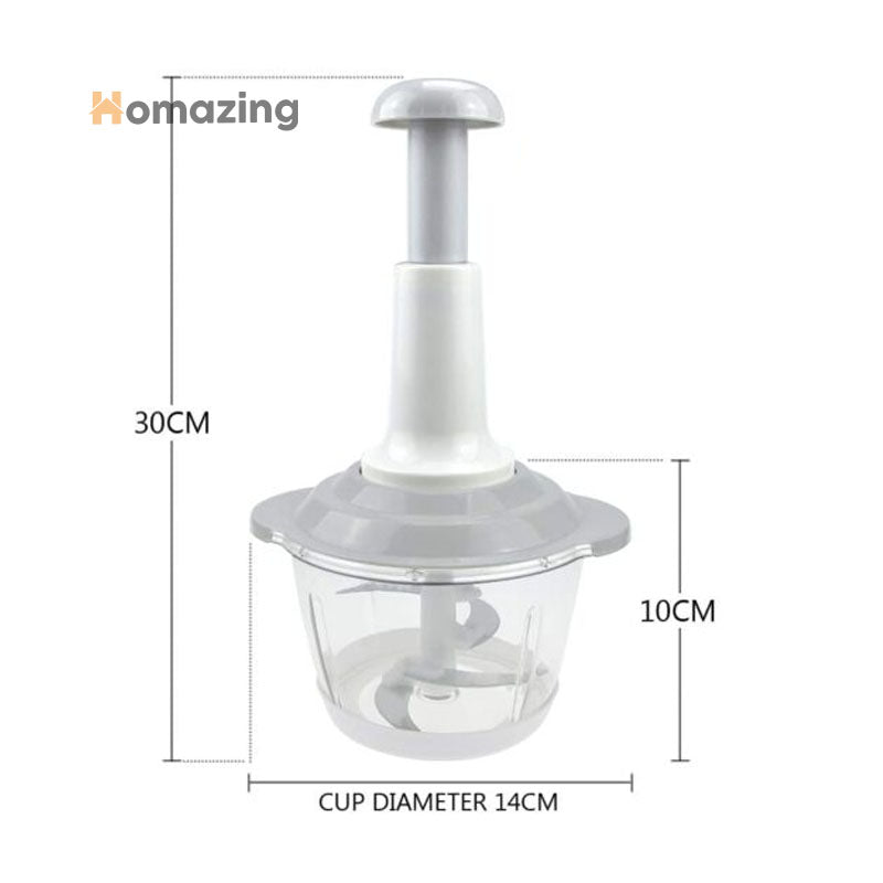 Manual Food Chopper Hand-Press 1.5 Liter