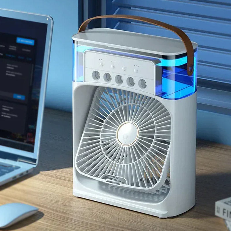 Portable Air Cooling Fan With Mist Spray