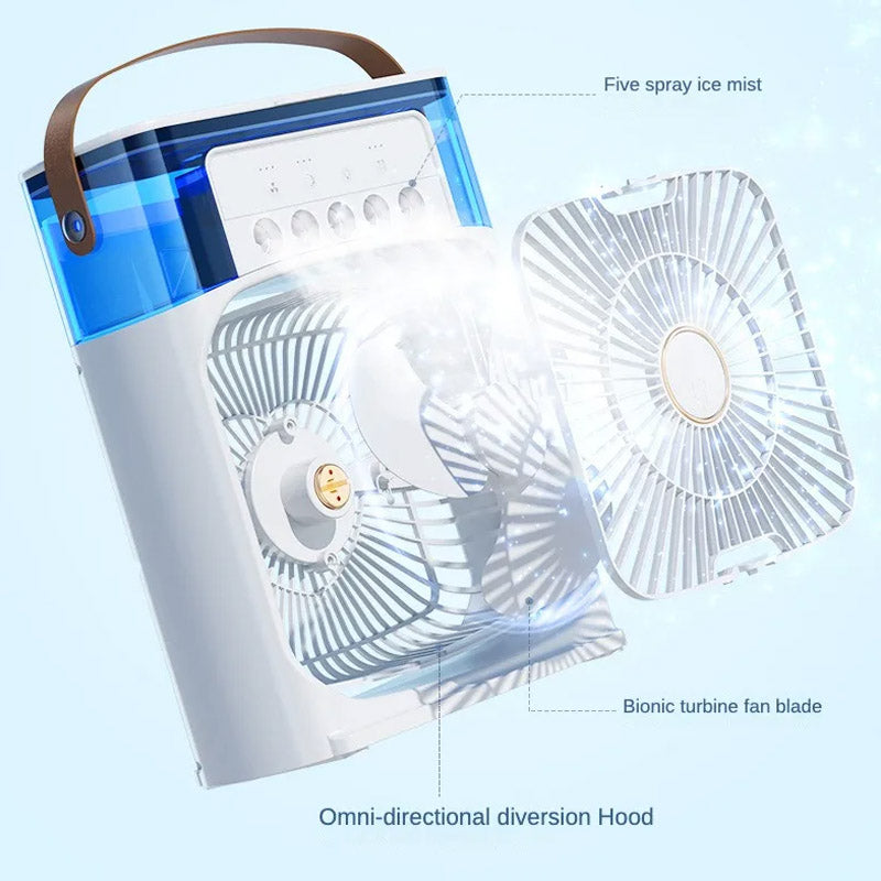 Portable Air Cooling Fan With Mist Spray