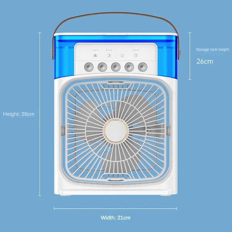 Portable Air Cooling Fan With Mist Spray
