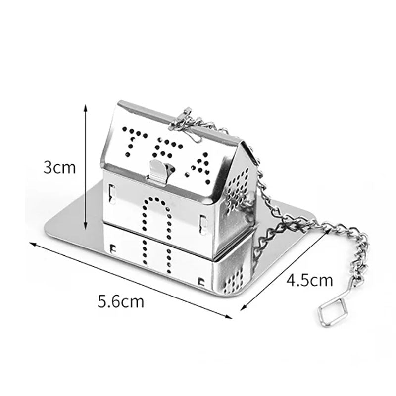 Tea Infuser House Shape With Drip Tray