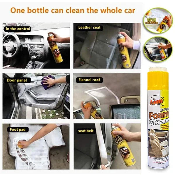 AIM- Multi-purpose Foam Cleaner Spray For Car Seats Roof, Sofa And Household Items – 460 Ml