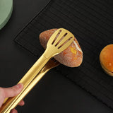 Stainless Steel Golden Food Tong